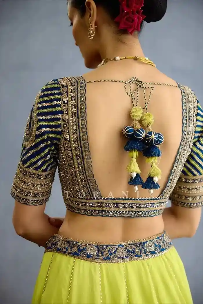 Lehenga Blouse Back Designs