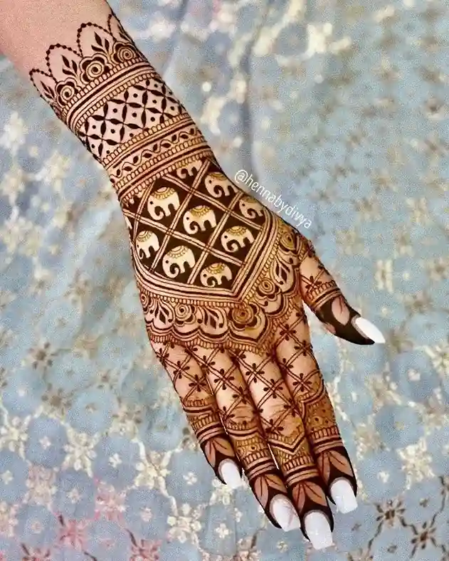 Lucky Elephant Mehndi Design