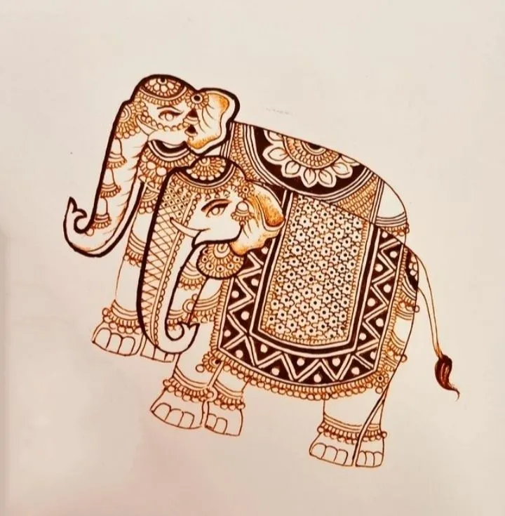 Mehndi Design Of Elephant