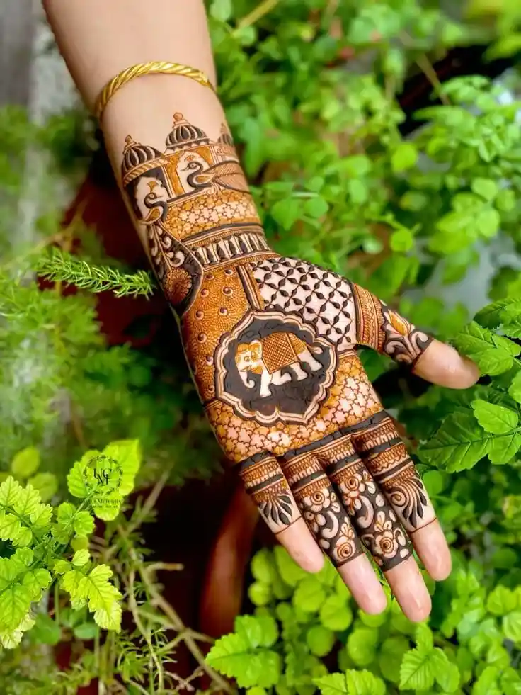 Mehndi Elephant Design