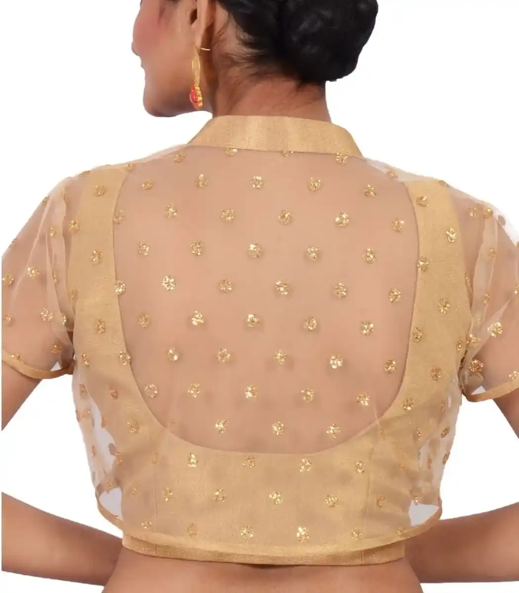 Net Blouse Backless Design