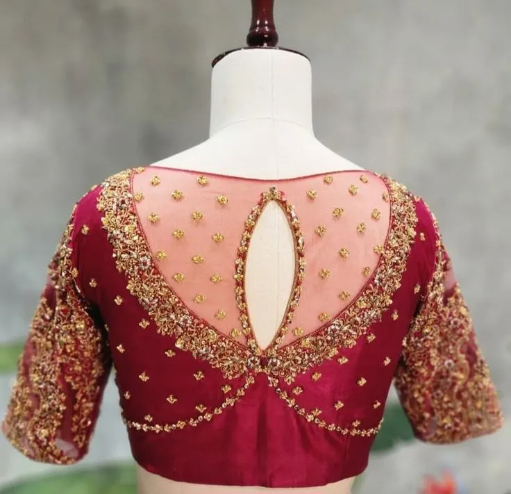 Net Blouse Design Back And Front Full Sleeve