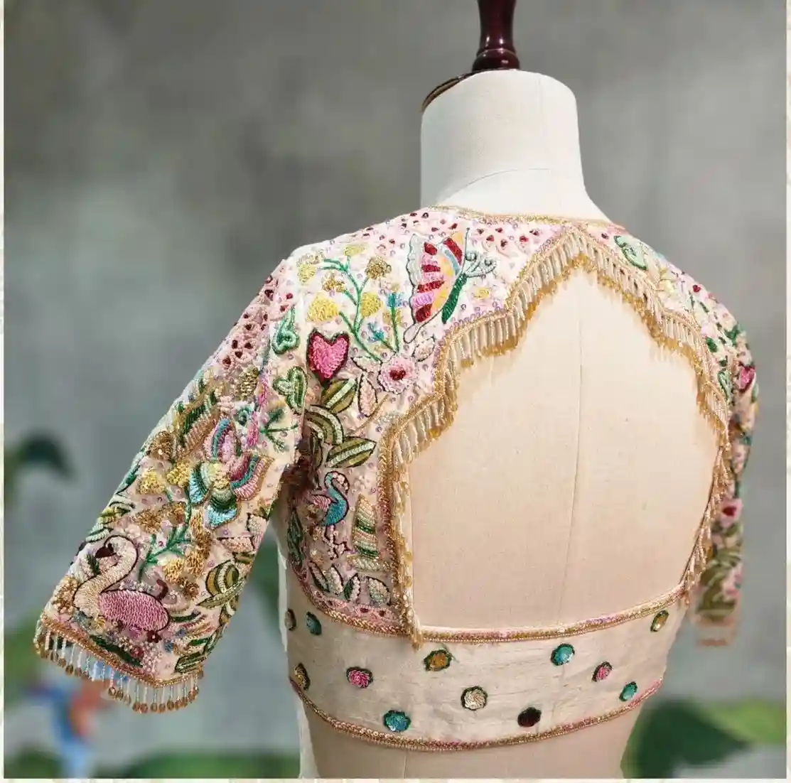 Net Blouse Designs Back Side