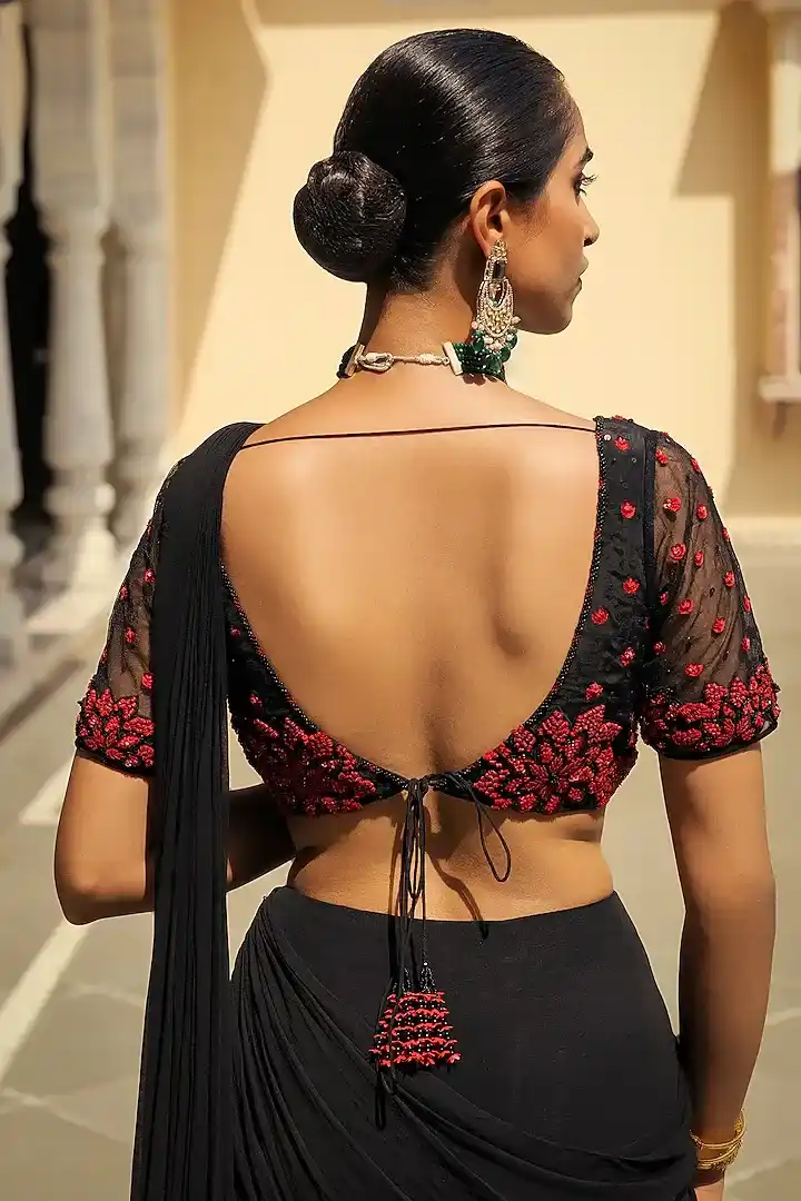 Net Blouse Designs Front And Back