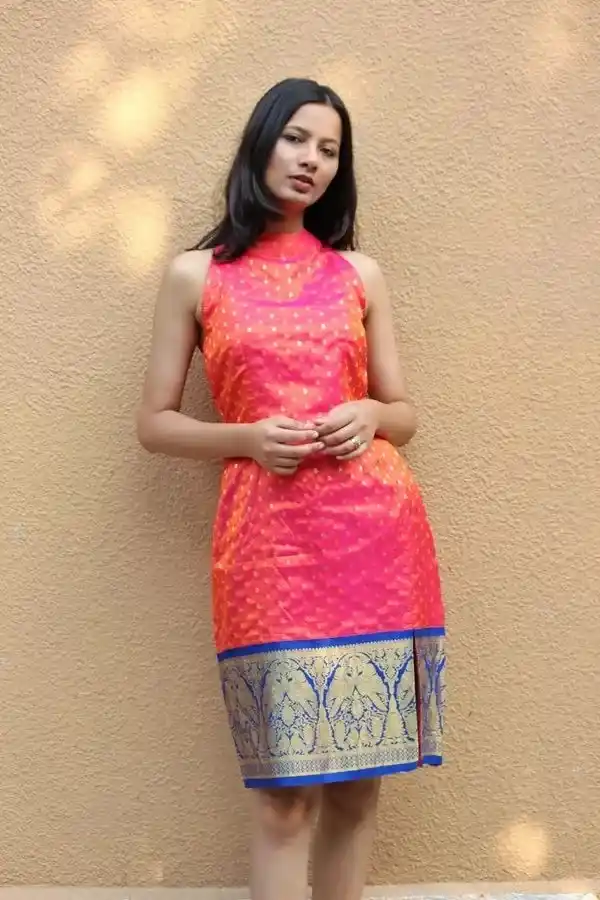 Old Banarasi Saree Dress
