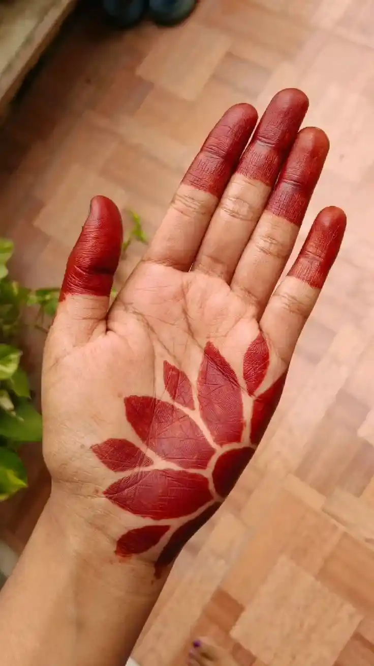 Palm Mehndi Design Step By Step