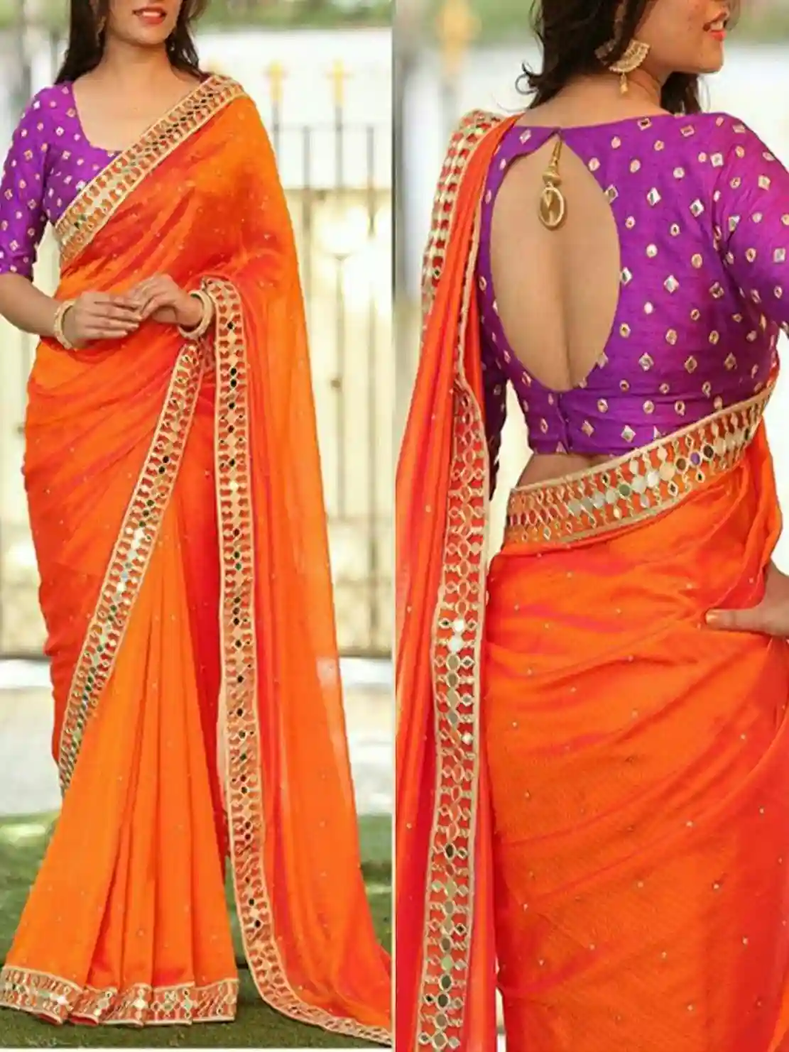 Party Wear Blouse Designs Front And Back