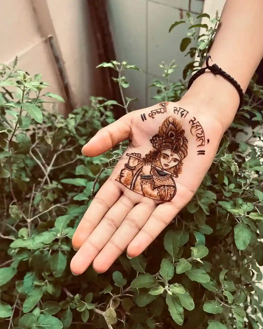 Shri Krishna Mehndi Design