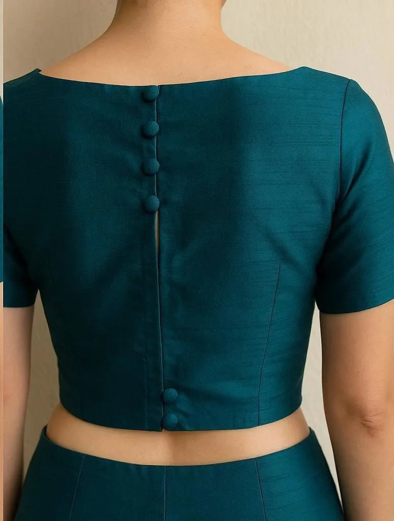 Simple Daily Wear Boat Neck Blouse Designs