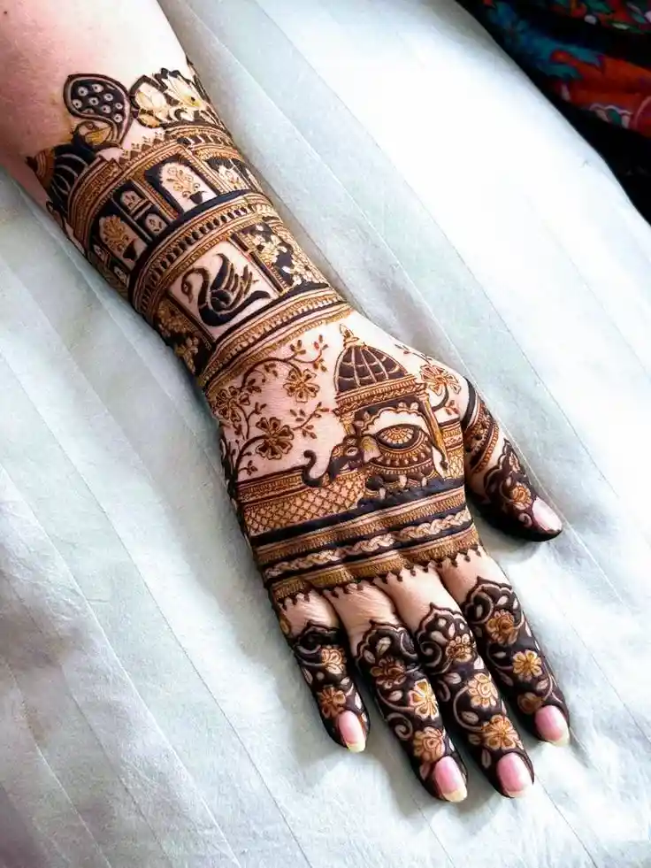Simple Elephant Mehndi Design