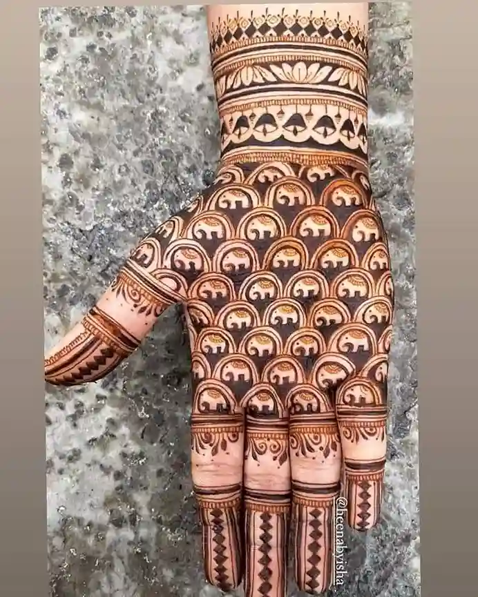 Small Elephant Mehndi Design