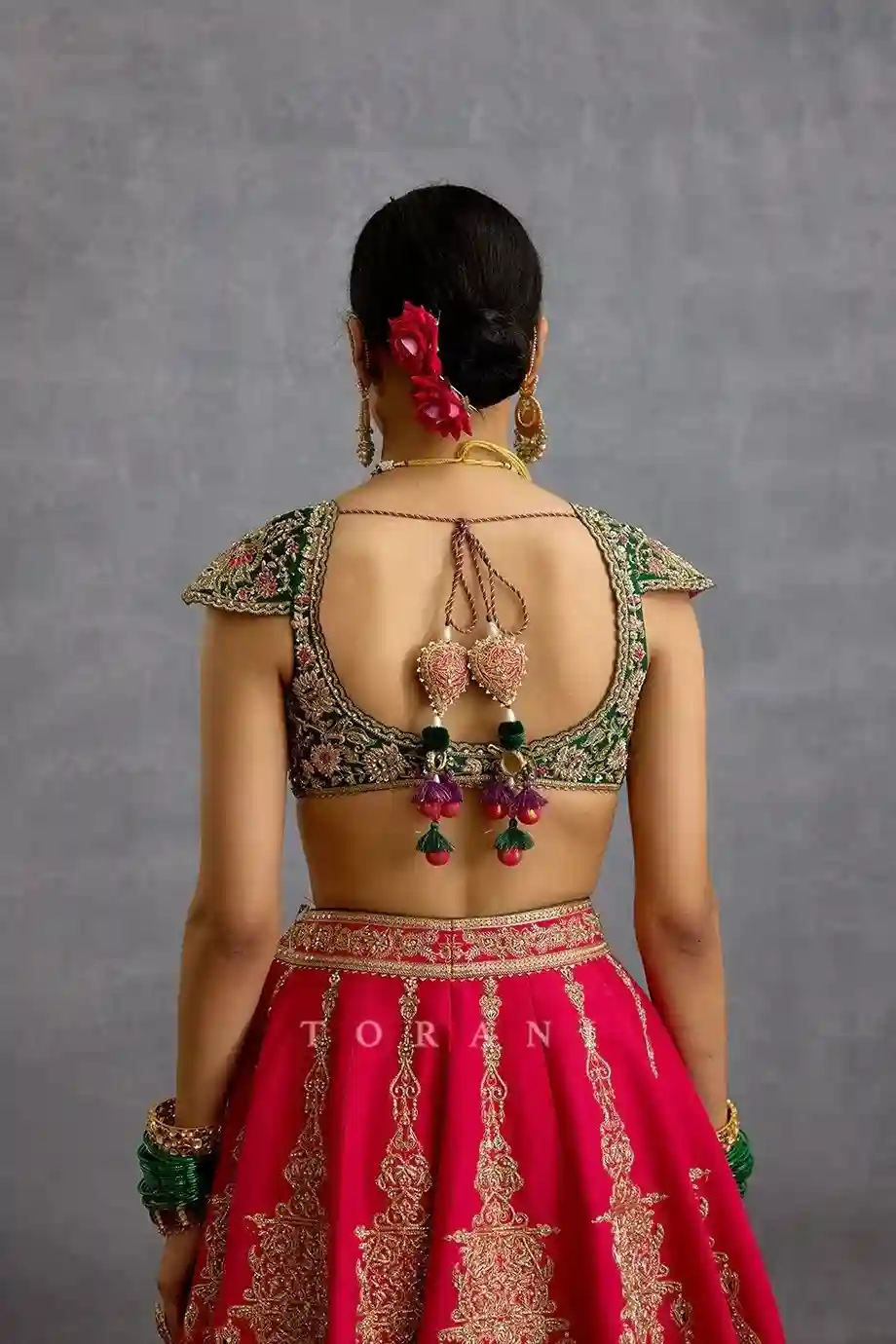 Stylish Lehenga Blouse Back Designs