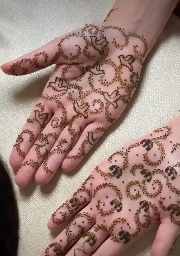 Symbolic Elephant Mehndi Design