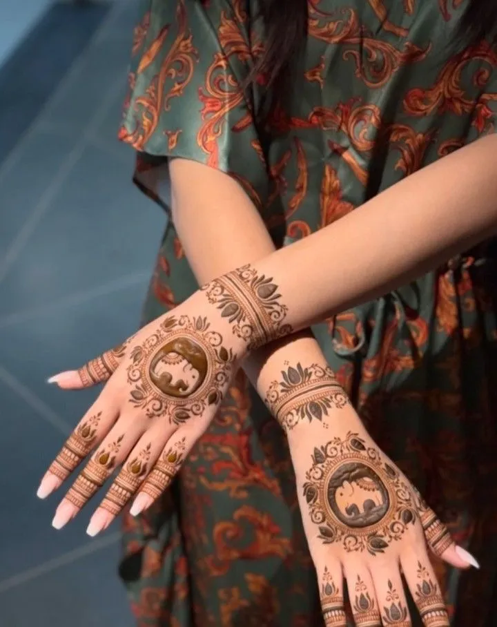 Tribal Elephant Mehndi Design