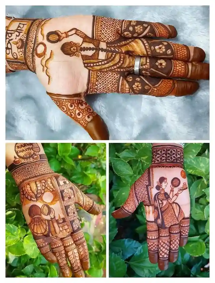 Easy Mehndi Design For Karva Chauth