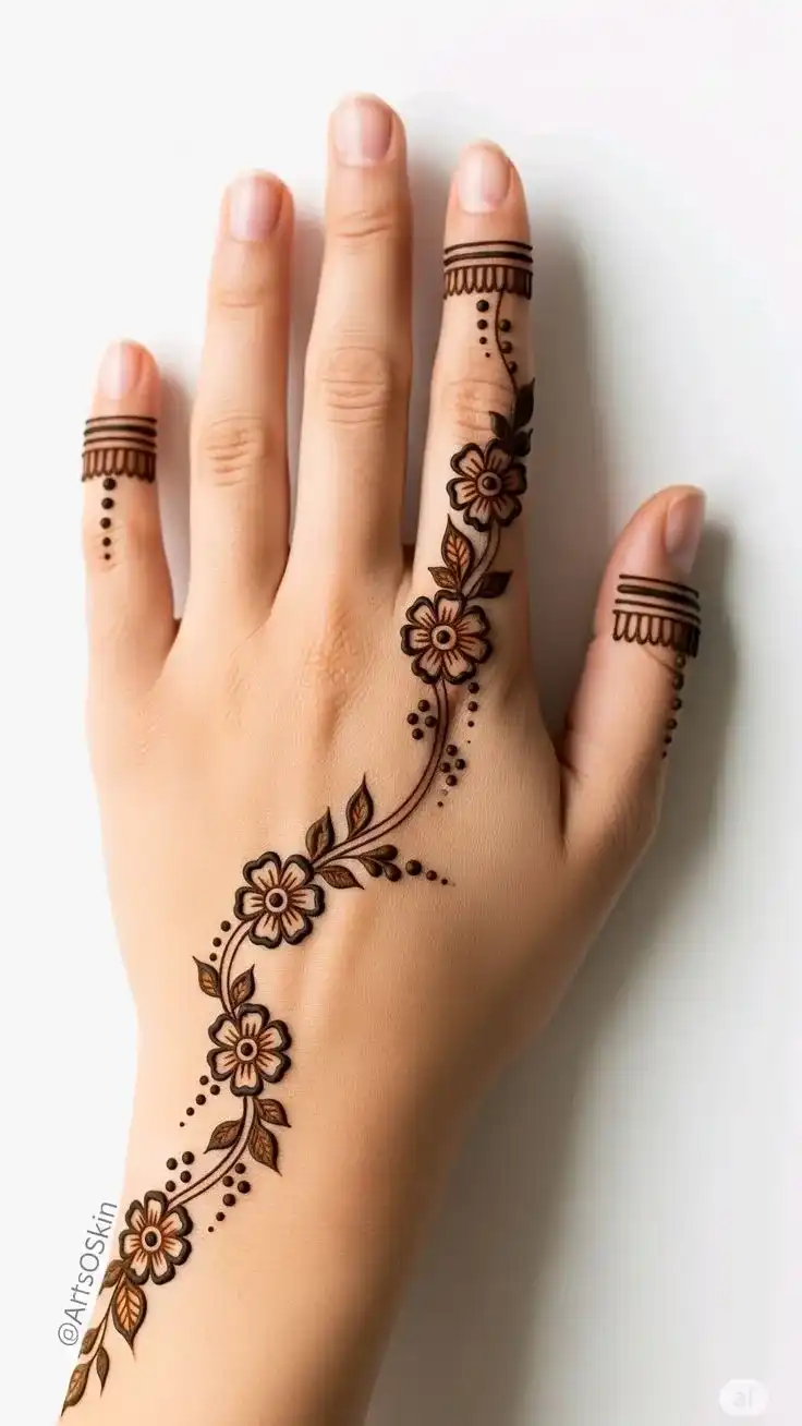 Easy mehndi patterns for beginners