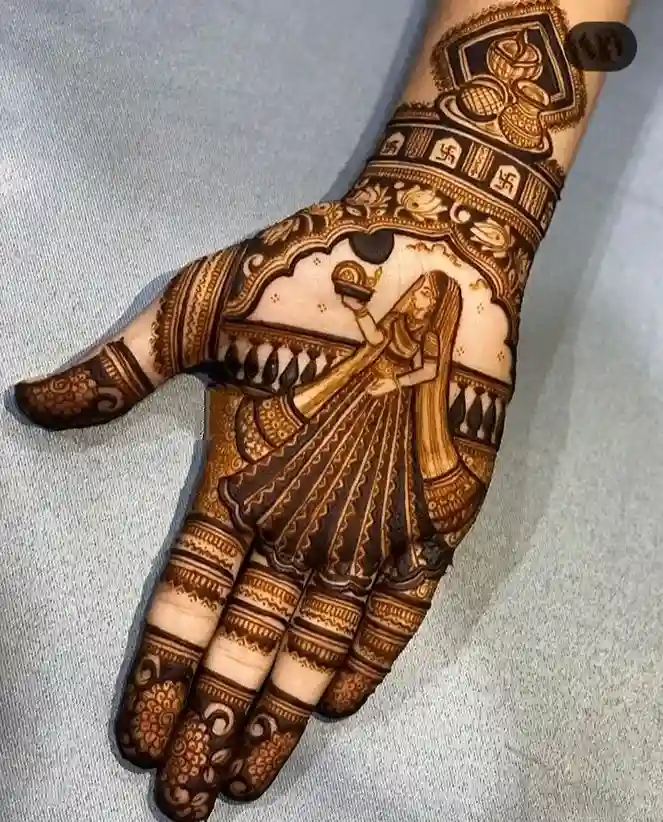 Full Hand Mehndi Design For Karva Chauth