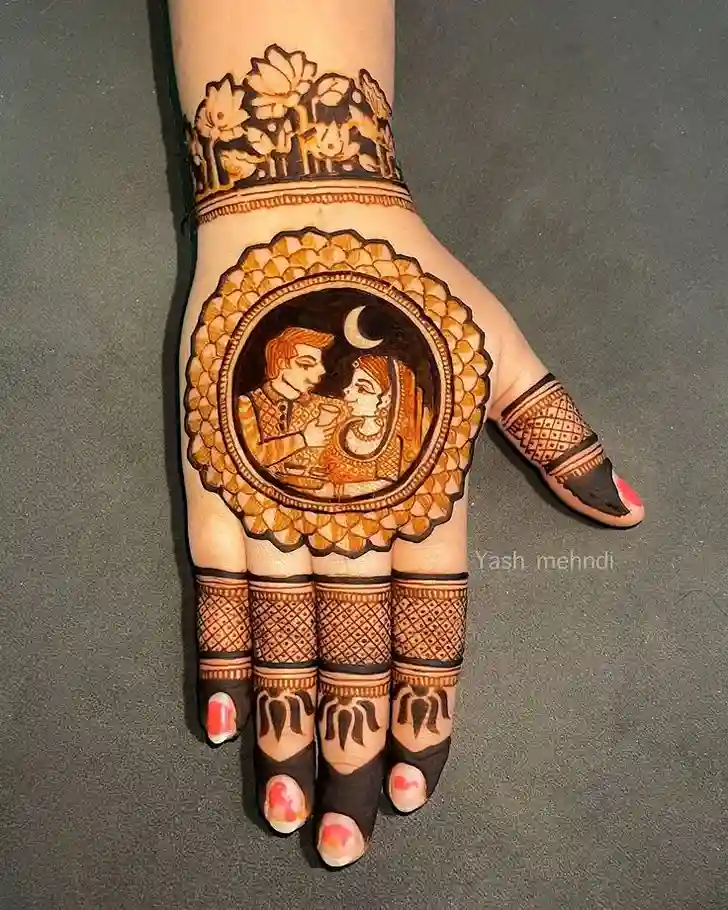 Karva Chauth Mehndi Design Easy Full Hand
