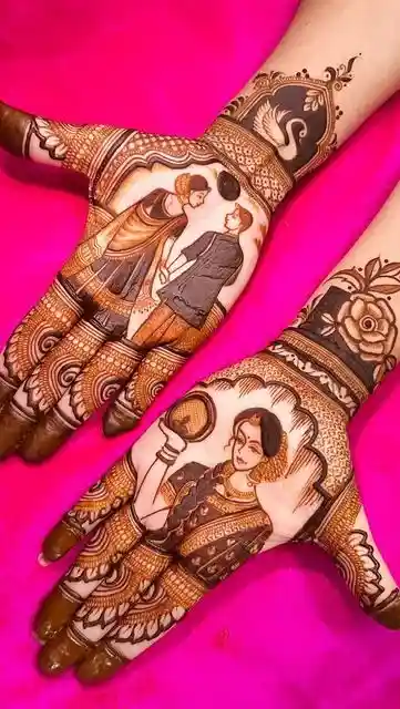 Karva Chauth Mehndi Designs For Palms