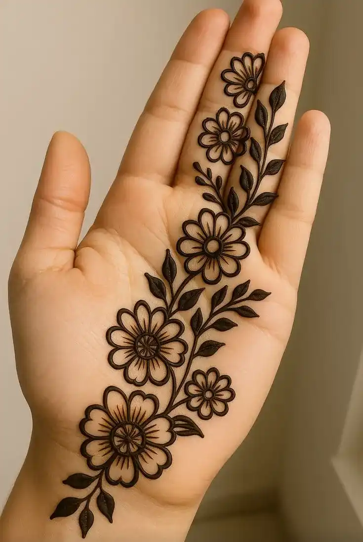 Simplest Mehendi Design
