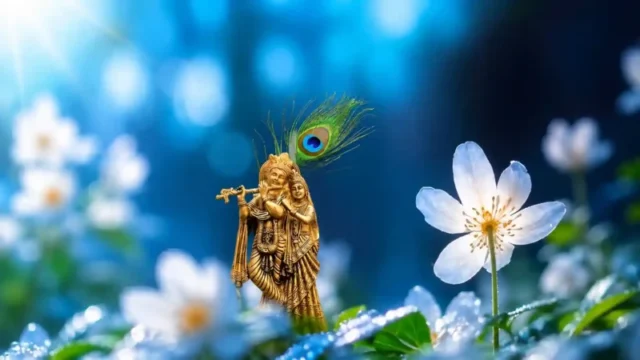 Peacock Feather Krishna Wallpaper Ultra HD